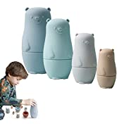 Promise Babe Wooden Stacking Toys 38 PCS Forest Trees Rainbow Wooden Toys Baby Kids Stacking Ston...