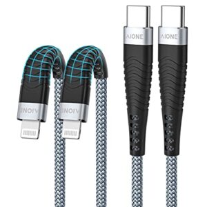 Aione USB C to Lightning Cable 2Pack 1M