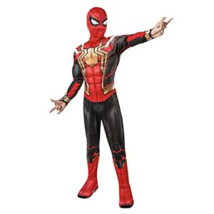 Rubie's Official Marvel Iron Spider-Man No Way Home Deluxe Childs Black Gold & Red Costume