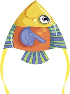 Kite for Kids Easy to Fly Single Line String with Tails Ocean Series for Beach Trip Park Family Outdoor Games and Activities