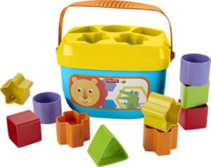 Fisher-Price Stacking Toy Baby’s First Blocks Set of 10 Shapes for Sorting Play for Infants Ages 6+ Months