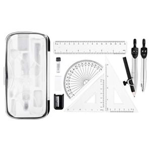 Amazon Basics 10-Piece Maths Kit - Includes Compasses