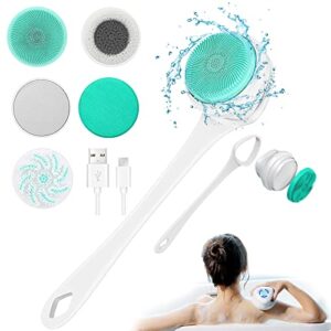 Emooncn 6 in 1 Electric Body Brush Set Back Brush Long Handle