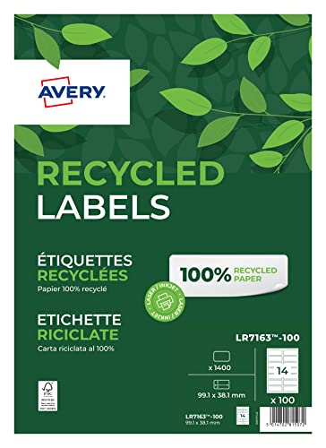 Avery Recycled LR7163-100 Address Labels