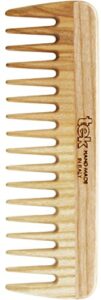 TEK - Small Comb with Sparse Teeth in Ash Wood Handmade in Italy