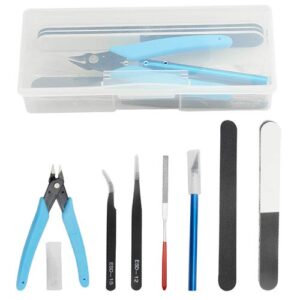 WMYCONGCONG 8 PCS Gundam Model Tools Kit Modeler Basic Tools Hobby Building Tools Kit for Buildings Cars Airplanes Model Assemble Building Repairing and Fixing