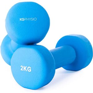 KG Physio Weights Dumbbells Set - Neoprene-Coated Weights Dumbbells Set