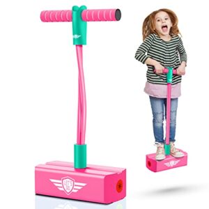 Toyzey Foam Pogo Stick for Boys Girls - Five Times Stretch Safe and Fun Gifts for Kids Indoor/Outdoor/Garden Toys Games