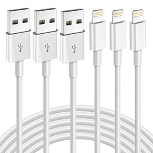 iPhone Charger Cable 3 Pack 3FT/1M Apple MFi Certified Lightning Cable Fast Charging Cords Apple Charger Compatible with iPhone 14 13 12 11 XS XR X Pro Max Mini 8 7 6S 6 Plus 5S SE