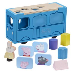 7222 PEPPA Pig Wooden School Bus Shape Sorter