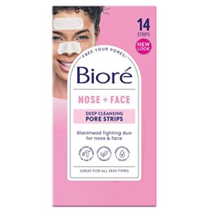 Biore Deep Cleansing Blackhead Remover Nose Strips and Face Pore Strips Combo
