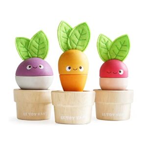 Le Toy Van - Wooden Educational Petilou Stacking Veggies Toy | Baby Sensory Montessori Toddler Learning Toy - Suitable For 18+ Months