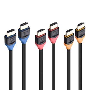 Cable Matters 3-Pack 48Gbps Ultra HD 8K HDMI Cable 2m with 8K 120Hz Video and HDR Support for PS5