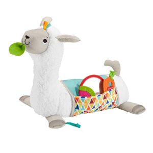 Fisher-Price Baby Toy Grow-with-Me Tummy Time Llama Plush with Rattle