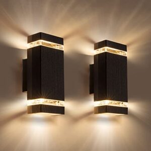 Aranzyec 2 X Outdoor Wall Lights Mains Powered