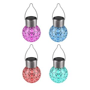 4 Pack Hanging Solar Lights Outdoor