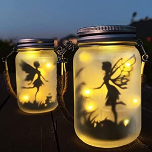 Mostof 2 Pack Fairy Solar Lantern Outdoor