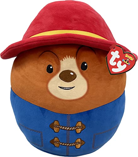 Ty Paddington Bear Squish a Boos 10" | Beanie Baby Soft Plush Toy | Collectible Cuddly Stuffed Teddy