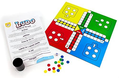 Kids Play - Ludo Game Board - Board Games - Games for 3 Year Olds - Family Games - Board Games Kids - Ludo Board Game - 2 - 4 Players - Kids Games Aged 3+