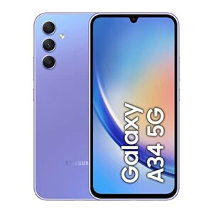 Samsung Galaxy A34 5G Mobile Phone 6.6 Inch Super AMOLED screen 128GB Awesome Violet 3Y Extended Manufacturer Warranty