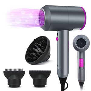 Professional Hair Dryer 2000W Fast Drying Ionic Hairdryer with Diffuser Hairdryer with 2 Speeds