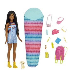 Barbie It Takes Two “Brooklyn” Camping Doll with Puppy & 10+ Accessories