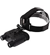 1080P Night Vision Binoculars Head Mounted, Rechargeable Helmet Night Vision Goggles Hands Free, ...