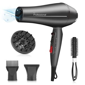 Faszin Professional Ionic Hair Dryer - 2400W Super Fast Hairdryer with Triple-L Plus Heat Resistant Technology