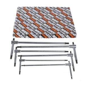 Beta 951/S6 - T-Keys with Three Ends Male Hexagonal Chrome - 6 Pieces