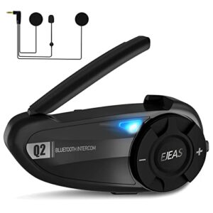 EJEAS Q2 motorcycle helmet Bluetooth intercom and Bluetooth 5.1 wireless motorcycle intercom can be used for two motorcycle riders within 800 meters (Q2-1)
