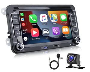 CAMECHO Android 11 Car Stereo for VW Golf 5 6 Polo Tiguan Caddy Skoda Passat with CarPlay Android Auto
