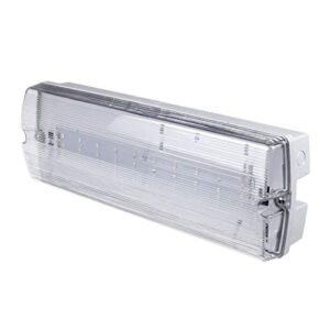 G.W.S® 3W LED Emergency Bulkhead Fitting Maintained or Non-Maintained Exit Sign Light IP65 Waterproof            [Energy Class F]