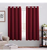 HOMEIDEAS 2 Panels Greyish White Blackout Curtains for Bedroom, 52 x 63 Inch Drop Rod Pocket Room...