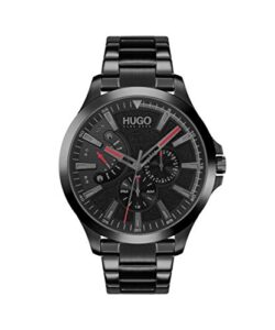 HUGO Analogue Multifunction Quartz Watch for Men with Black Stainless Steel Bracelet - 1530175