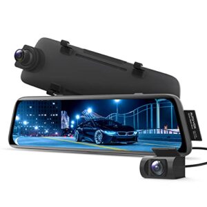 AUTO-VOX V5 Mirror Dash Cam 1080P Dual Dash Cam Front and Rear with Night Vision