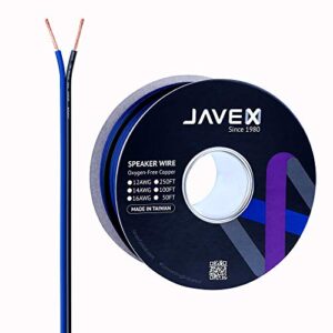 JAVEX Speaker Wire 14-Gauge [2.11mm2] [0.16mm Strands Oxygen-Free Copper 99.9%] Stranded Copper