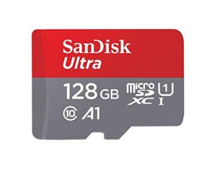 SanDisk Ultra 128 GB microSDXC Memory Card + SD Adapter with A1 App Performance Up to 100 MB/s