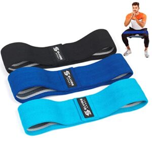 ELVIRE Fabric Resistance Bands for Working Out | Exercise Bands Resistance Bands Set of 3 | Booty Bands for Women Workout Bands Resistance Loops | Leg Bands for Working Out Glute Bands