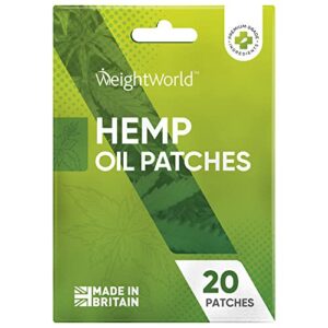 Hemp Patches x 20-24 Hour Transdermal Adhesive Hemp Oil Pads for Muscle & Joint Health - Suits Sensitive Skin - Easy Peel Neck
