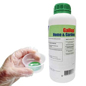 Elixir Gardens Gallup 1 Litre Glyphosate Deep Root-Killing Weed Killer | 360 g/l Super Strength Concentrated Industrial/Commercial Herbicide & Weedkiller | Treats 1666 sq. meters | x 1