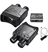 1080P Night Vision Binoculars Head Mount, Rechargeable Hands Free Night Vision Goggles, 850NM IR ...