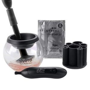 STYLPRO Electric Makeup Brush Cleaner and Dryer Machine with 8 Brush Collars