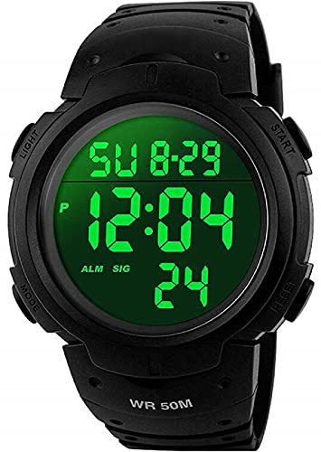 VDSOW Mens Sports Digital Watches - Outdoor Waterproof Sport Watch with Alarm/Timer