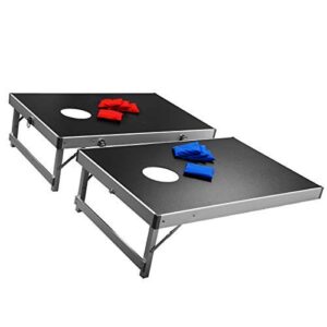 GYMAX. Bean Bag Toss Portable & Foldable Professional Cornhole Game Set with 8 Bean Bags