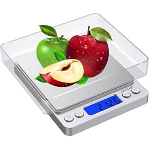 Pocket Scales 0.01g Precision Small Mini 500 Grams Digital Coffee Kitchen Food Gold Baking Light Weight Weighing Scale | 2 Trays with Batteries