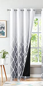Ombre Blackout Curtain Grey
