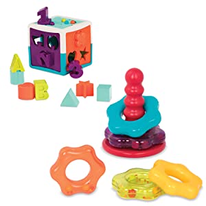 Fisher price baby stacking shape toy rings toddler Melissa doug green learning resources cube kids