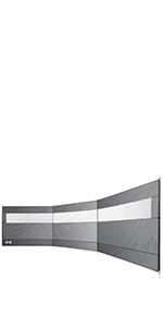 4 Pole Steel Windbreak Grey