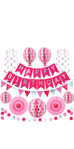 Premium Reusable Birthday Party Decorations - Pink