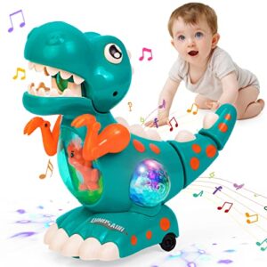 Thedttoy Baby Toys Musical Light Crawling Walking Dinosaur Toys for Boys Girls 12 18 24 Months
